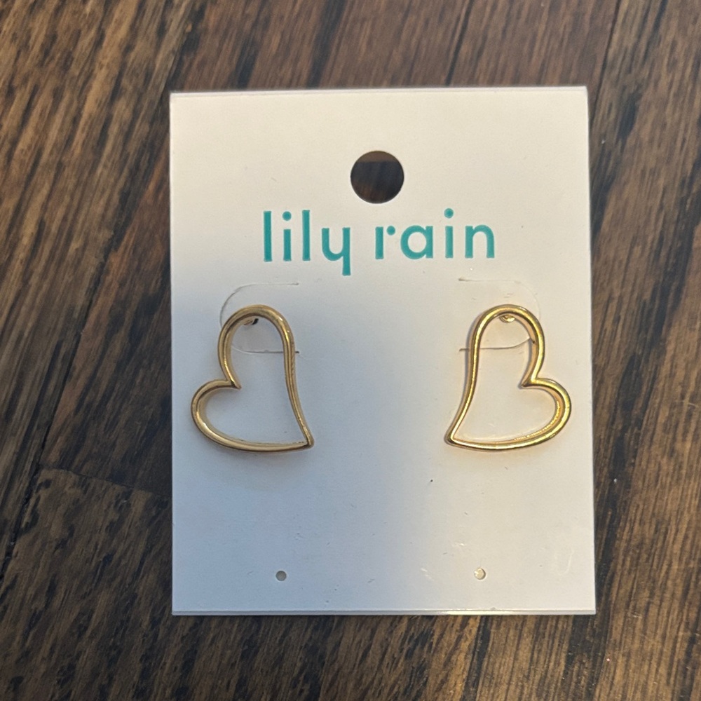 Gold Heart Earrings